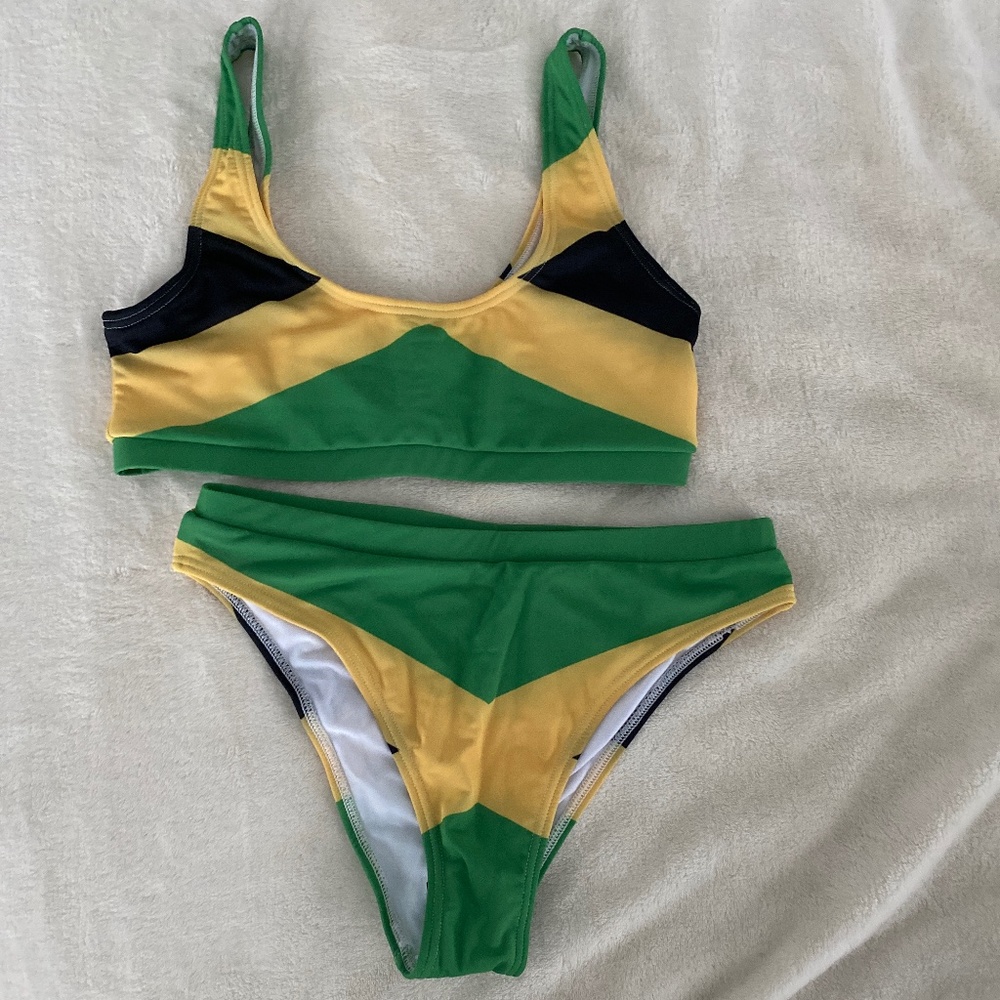 NWOT Jamaican Flag Bikini